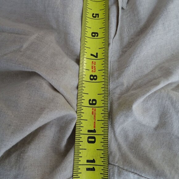 G.H. Bass Linen Blend Cargo Shorts Women Size S Tan Pull-on Elastic Waist FLAW - Picture 10 of 11